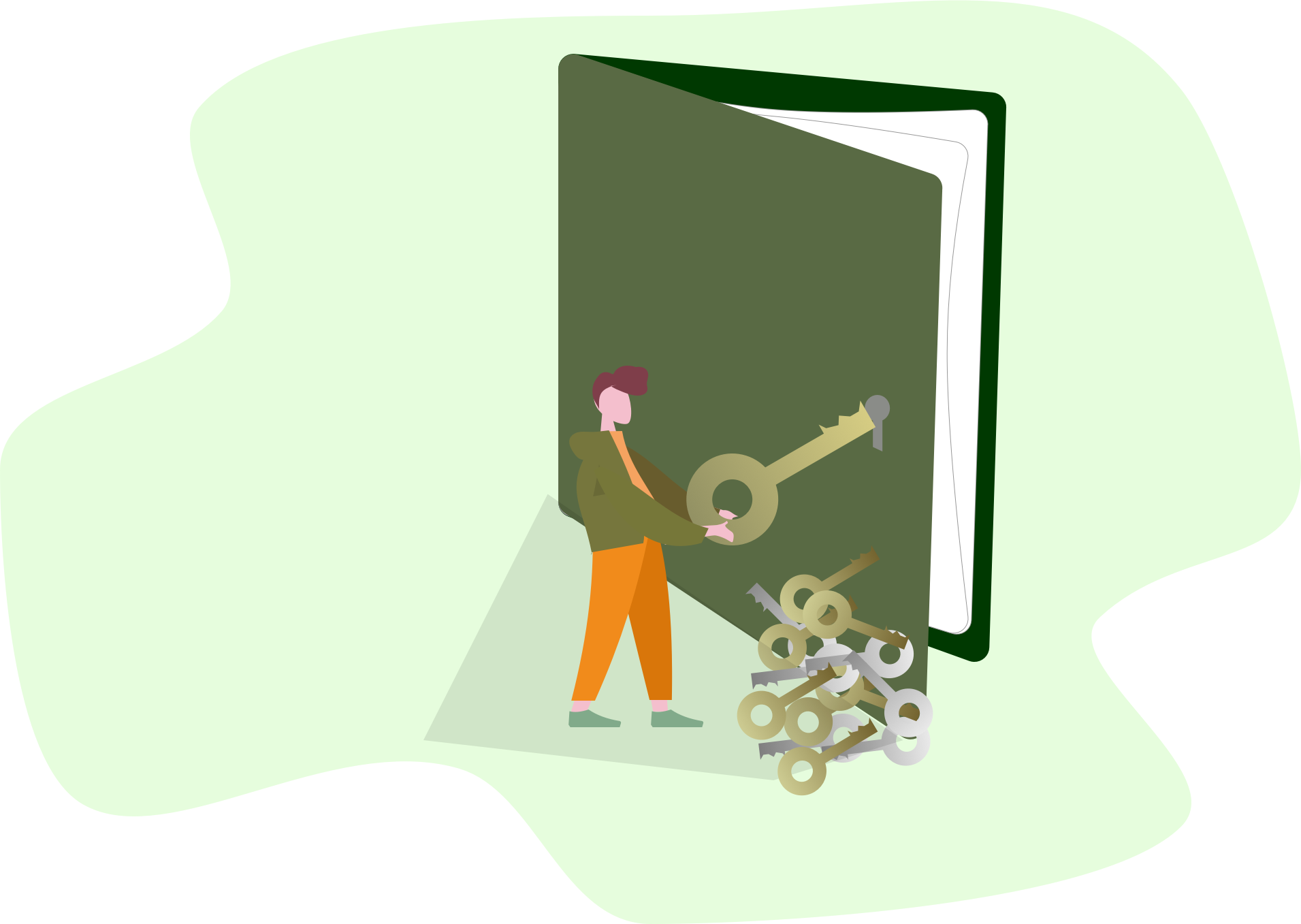 man finding a key