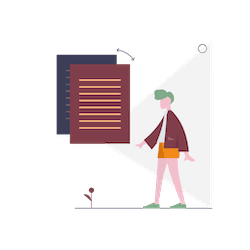 girl reviewing a book