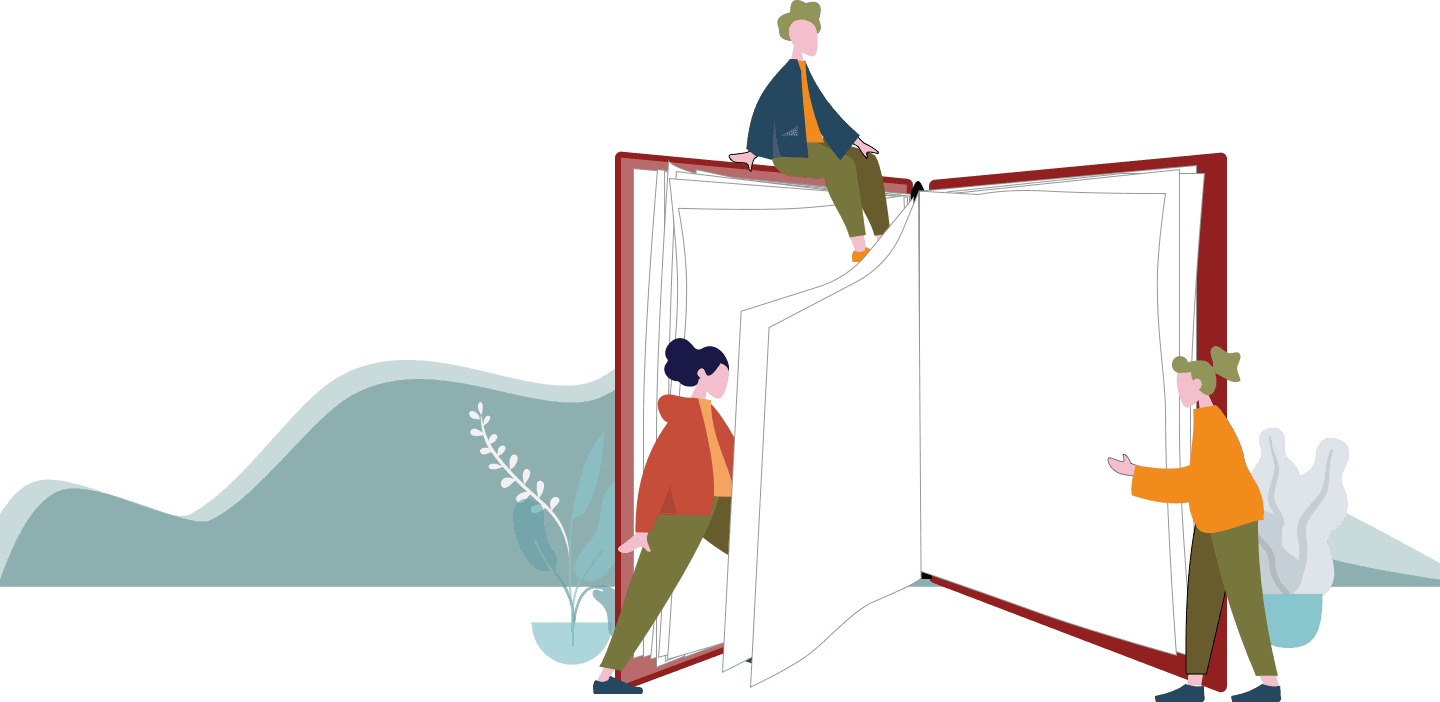 People Entering a Book